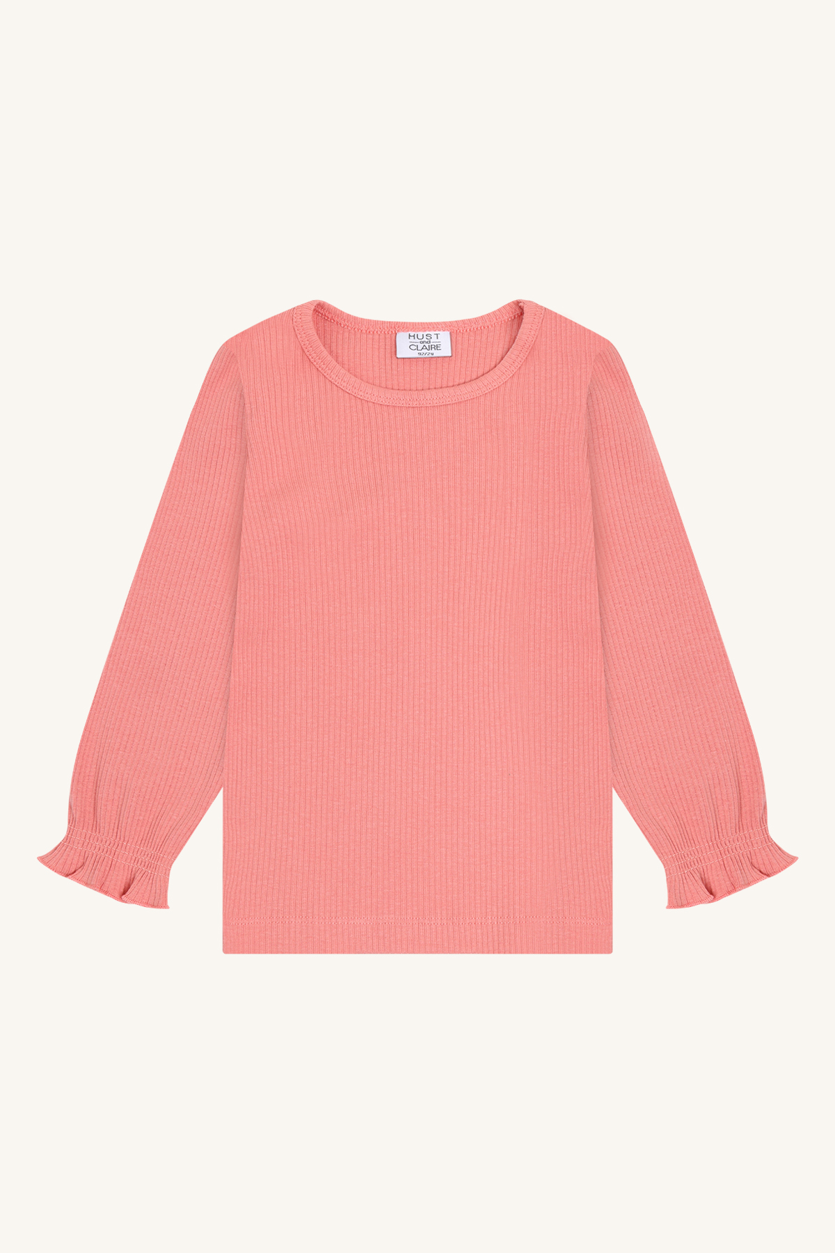 hustandclaire tshirt lm ribbel blush