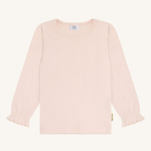 hustandclaire tshirt lm ribbel roze