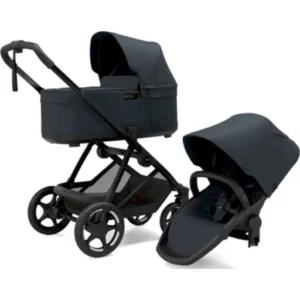 kinderwagen thule charm met draagmand blauw