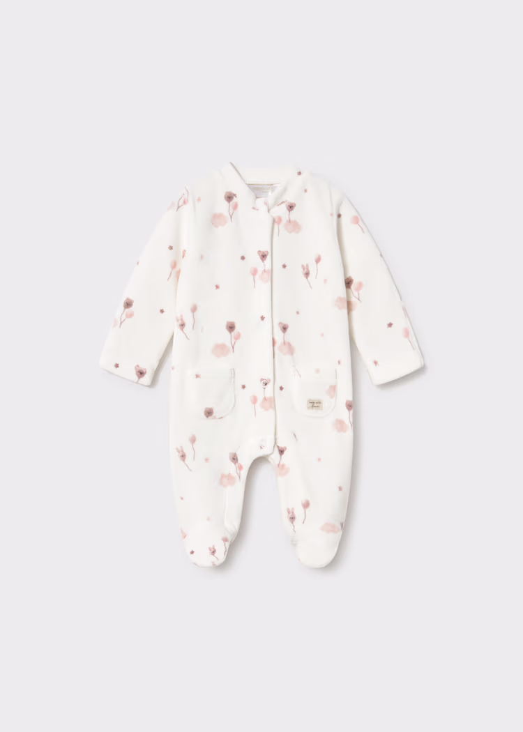 baby mayoral kruippakje velours zand beer